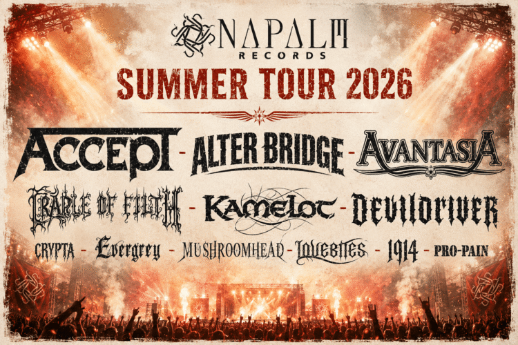 Napalm Records Unveils Massive Summer 2026 Tour Schedule Featuring Accept, Alter Bridge, Avantasia, Cradle of Filth and More